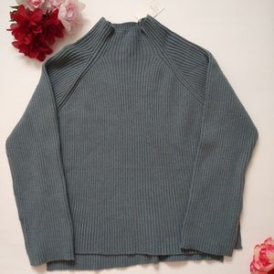 NWT A New Day Mock Neck Grey Blue Sweater XXL